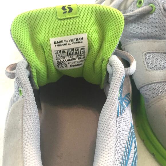 Reebok Sublite Shoe Gray Blue Lime Ladies Size 9.5 NWOT - Picture 6 of 6